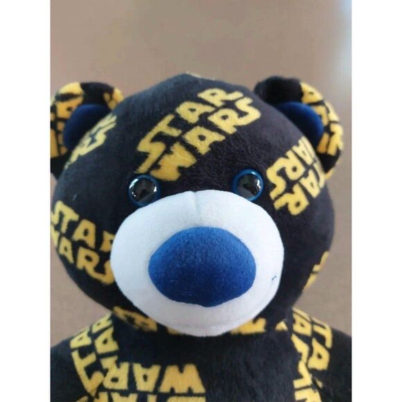 Build A Bear Workshop Star Wars Print Plush 17" Teddy Bear BAB Plays Music Black - Picture 5 of 10